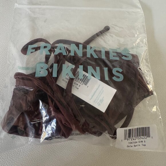 Brand New w Tags Frankies Bikinis "Cola" Top - Picture 3 of 5
